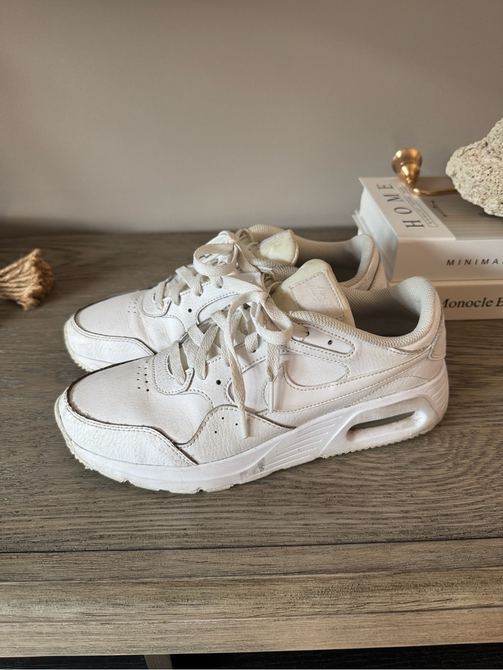 Nike Women's White Leather Athletic Sneakers